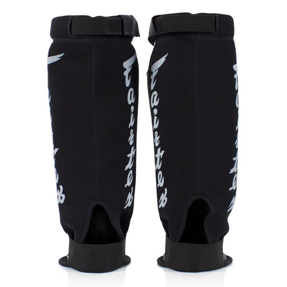 Fairtex SP6 Neoprene MMA Shin Pads - White-Black
