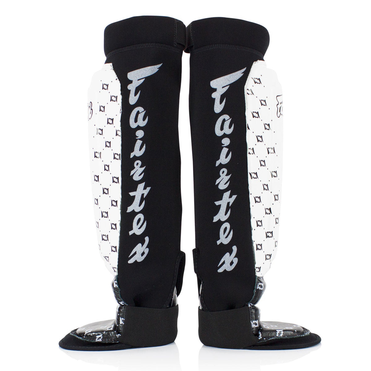 Fairtex SP6 Neoprene MMA Shin Pads - White-Black