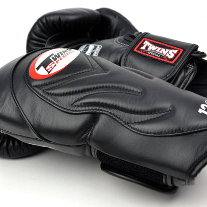 Twins Special BGVL6 Long-Cuff Boxing Gloves Black-Black