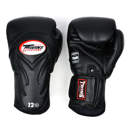 Twins Special BGVL6 Long-Cuff Boxing Gloves Black-Black