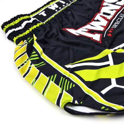 Twins Special Muaythai Shorts - RACING Black-Green
