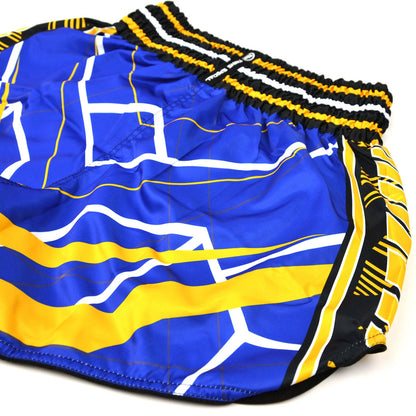 Twins Special Muaythai Shorts - RACING Blue-Yellow