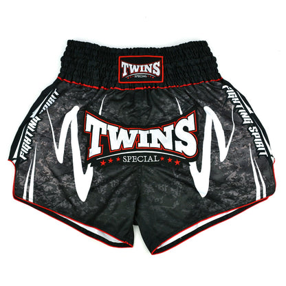 Twins Special Muaythai Shorts - RUSTY Black