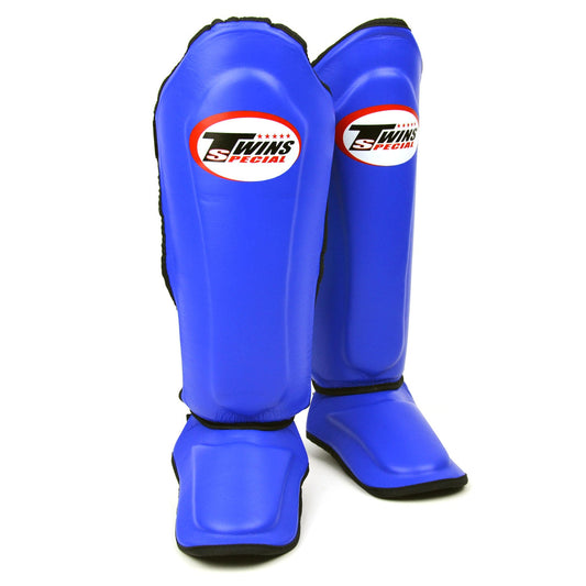 Twins Special SGL10 Leather Shin Pads - Blue