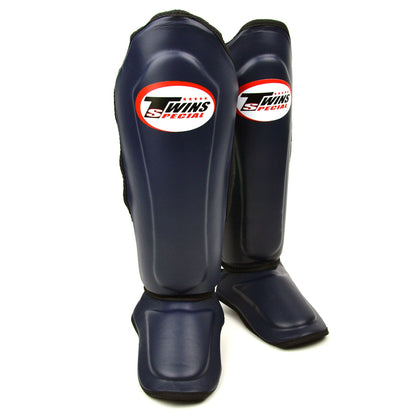 Twins Special SGL10 Leather Shin Pads - Navy