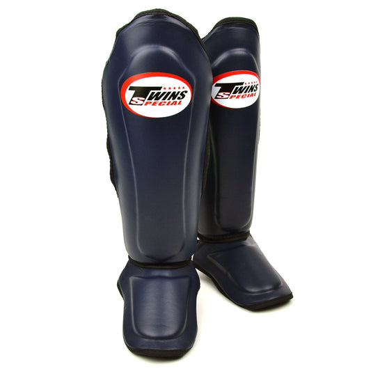 Twins Special SGL10 Leather Shin Pads - Navy