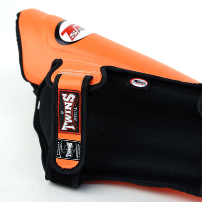 Twins Special SGL10 Leather Shin Pads - Orange