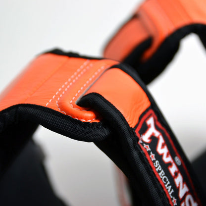 Twins Special SGL10 Leather Shin Pads - Orange